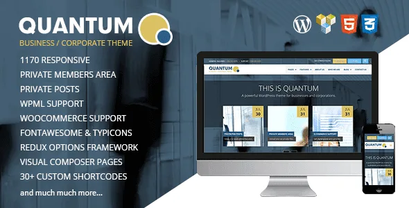 Quantum – Responsive Business Wordpress Theme featured image