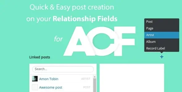 Quick and easy Post creation for ACF Relationship Fields PRO featured image