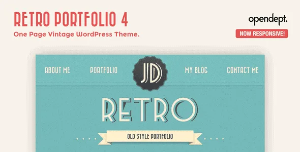 Retro Portfolio – One Page Vintage Wordpress Theme featured image