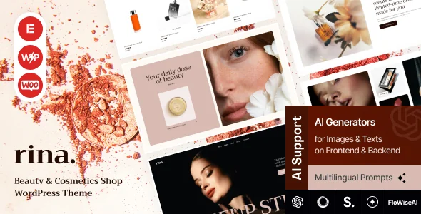 Rina - Beauty & Cosmetics Shop WordPress Theme featured image