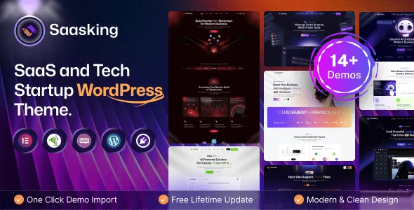 Saasking - SaaS & Tech Startup WordPress featured image