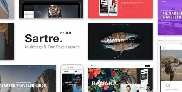 Sartre - Responsive Multipurpose Wordpress Theme For Creatives featured image