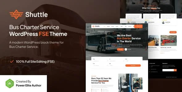 Shuttle – Bus Charter Service WordPress Block Theme featured image