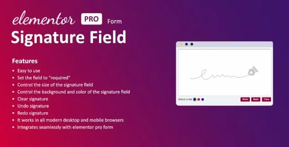 Signature Field for Elementor form featured image