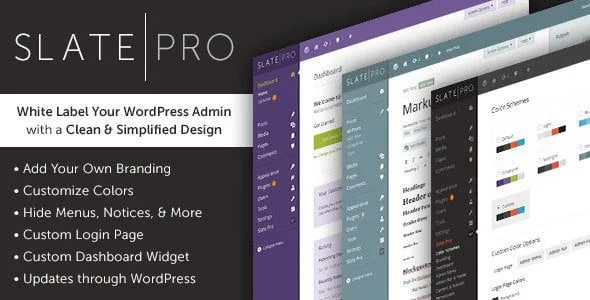 Slate Pro - WordPress Admin Theme & White Label featured image