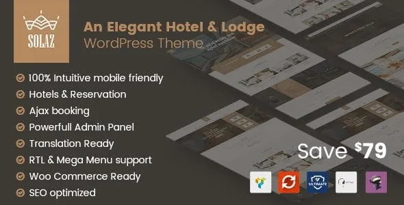 Solaz - An Elegant Hotel & Lodge WordPress Theme featured image