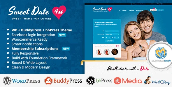 Sweet Date – More Than A Wordpress Dating Theme featured image