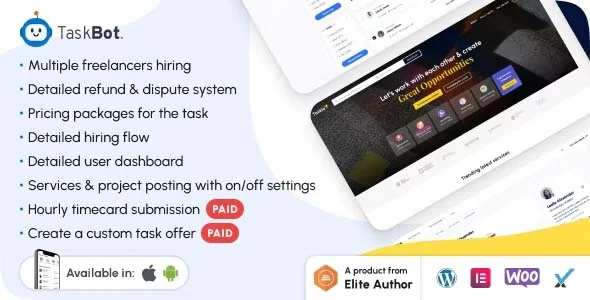 Taskbot - A Freelancer Marketplace WordPress Plugin featured image