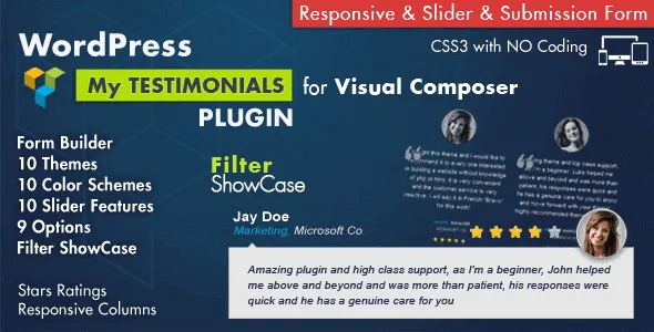 Testimonials Showcase For Visual Composer Plugin featured image
