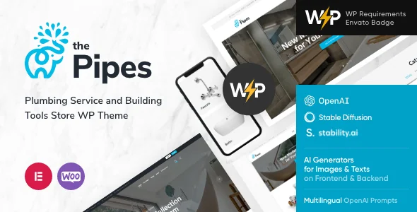 The Pipes - Plumber, Handyman & Builder WordPress Theme featured image