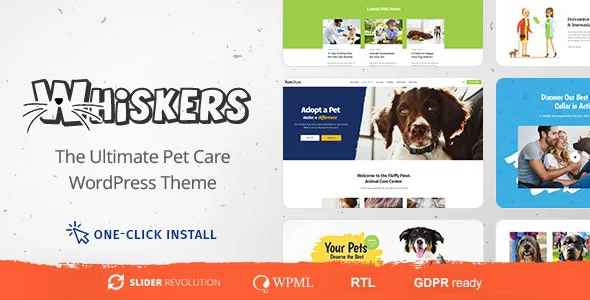 Whiskers - Pet and Vet WordPress Theme featured image