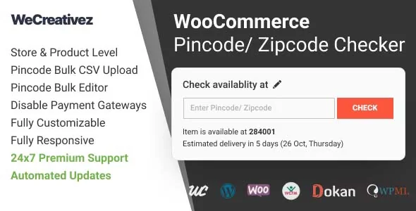 WooCommerce Pincode/ Zipcode Checker featured image