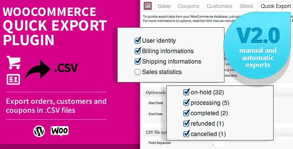 Woocommerce Quick Export Plugin featured image