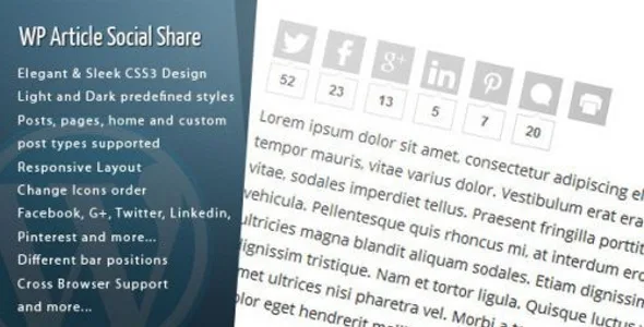 Wordpress Article Social Share featured image