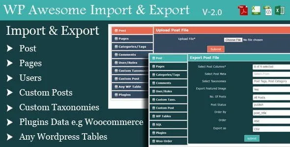 Wordpress Awesome Import & Export Plugin featured image