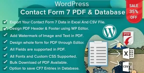 WordPress Contact Form 7 PDF, Google Sheet & Database featured image