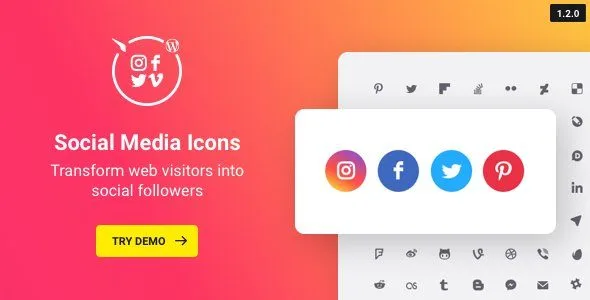 Wordpress Social Media Icons – Social Icons Plugin featured image
