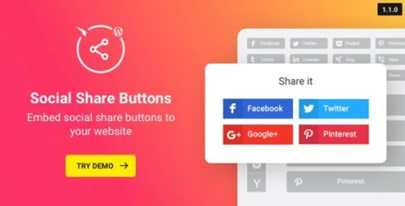 Wordpress Social Share Plugin – Share Buttons featured image