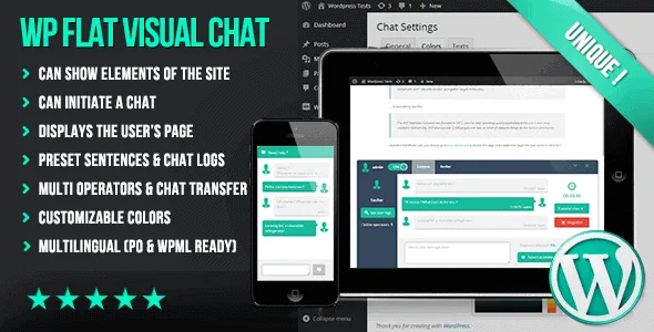 Wp Flat Visual Chat – Live Chat & Remote View For Wordpress featured image