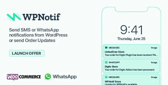 WPNotif: WordPress SMS & WhatsApp Notifications featured image