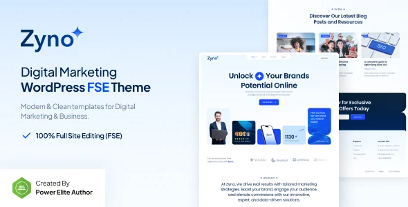 Zyno – Digital Marketing Agency Gutenverse FSE WordPress Block Theme featured image