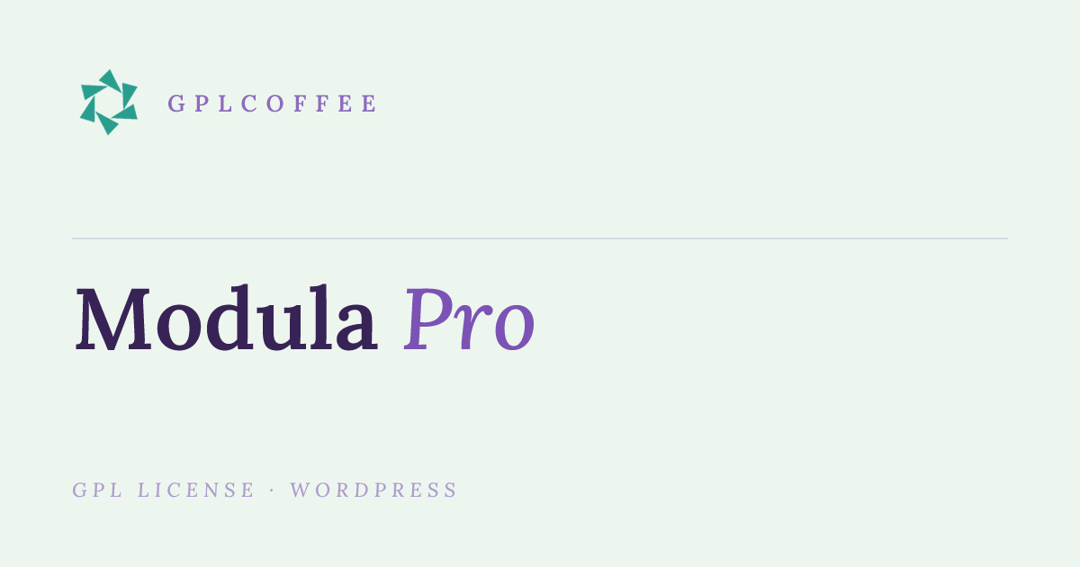 Download Modula Pro Addon v2.10.13 - | GPLCoffee